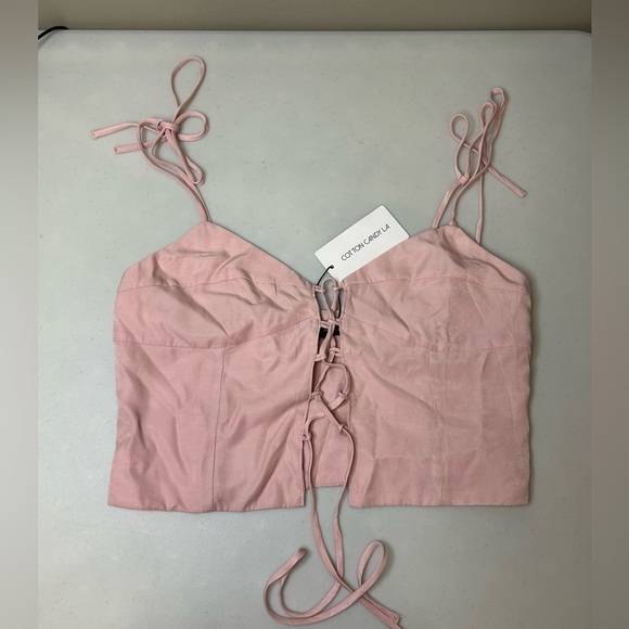 Cotton Candy LA Lace Up Corset Size Large Side Zip NWT - Picture 2 of 6